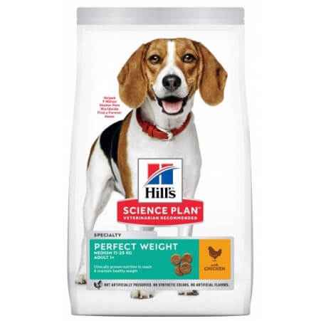 Croquettes Hill's Science Plan Canine Perfect Weight Medium Poulet Sac 12 kg