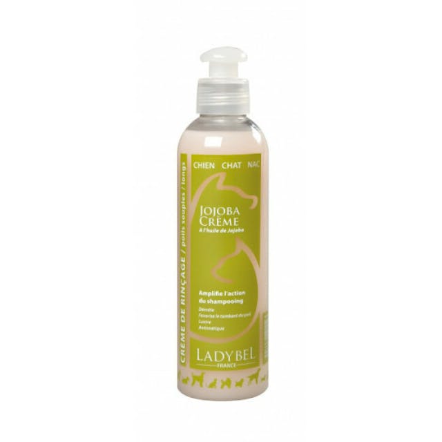 Crème de rincage Jojoba Crème Ladybel pour chien et chat