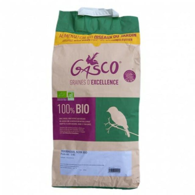 Graines de tournesol noires BIO Gasco pour oiseaux