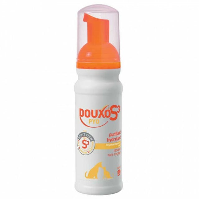 Mousse apaisante Douxo S3 Pyo pour chien flacon 150 ml