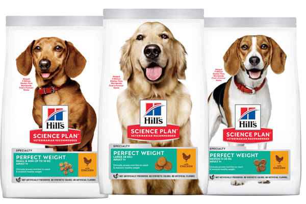 Les aliments Hill’s Science Plan pour votre chien ou votre chat stérilisé