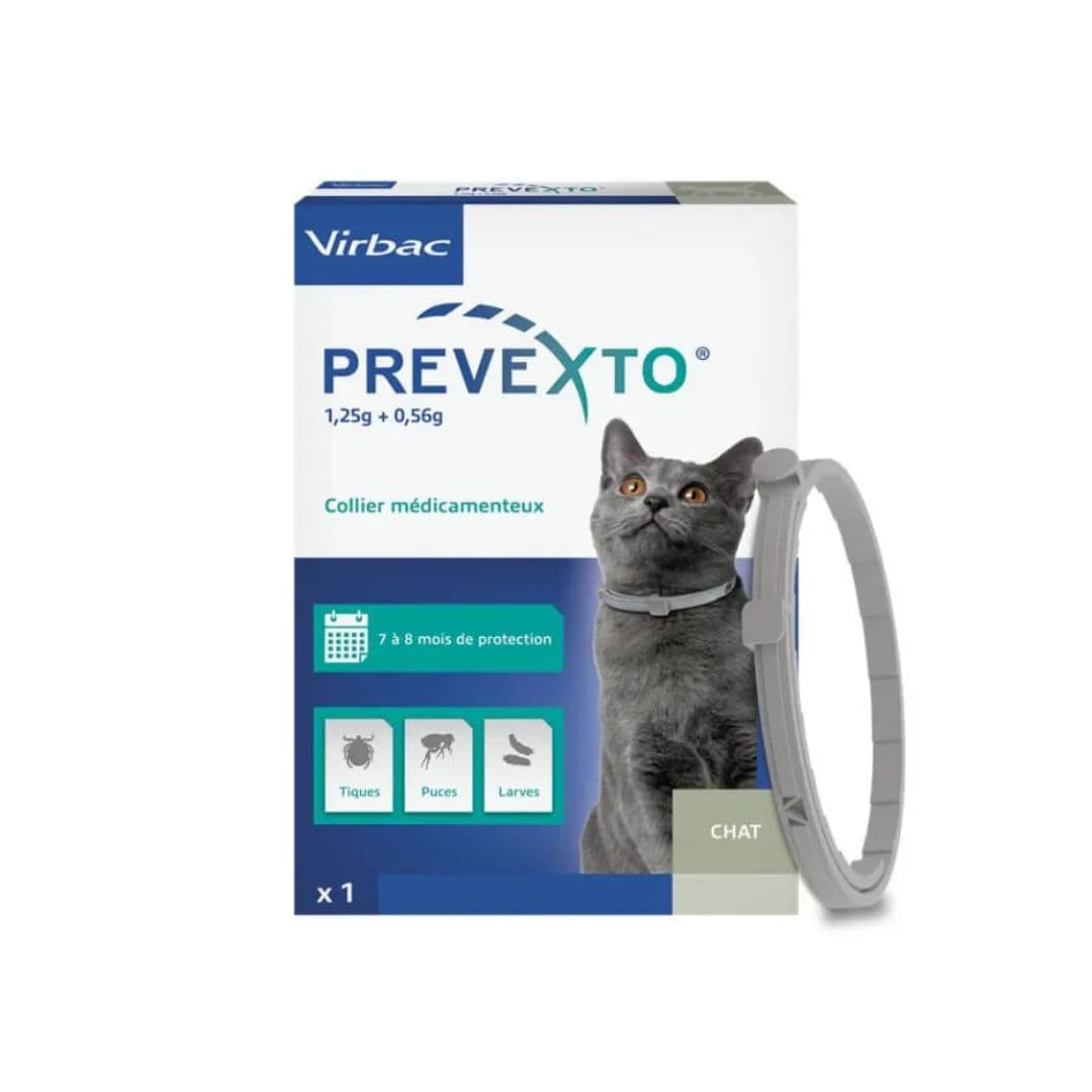 Collier antiparasitaire pour chat Virbac Prevexto