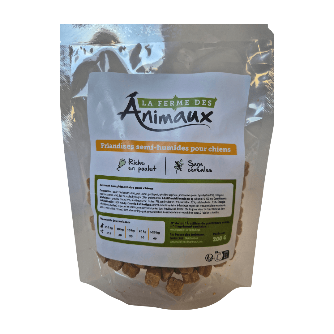 Friandise semi-humide pour chien LFDA - Poulet