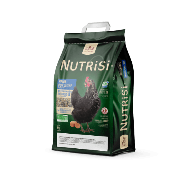 Alimentation poules Nutrisi Menu Pondeuses Bio