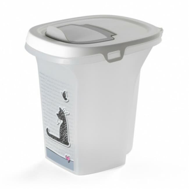 Conteneur à croquettes blanc pour chat Cats in love 2,5 à 3 kg