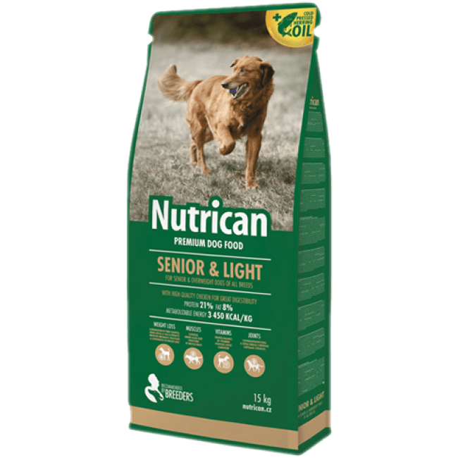 Croquettes Nutrican Senior & Light pour chien senior ou en surpoids au poulet