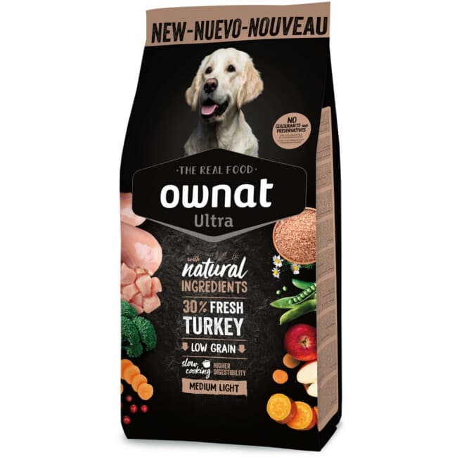 Croquettes Ownat Ultra light medium pour chien de race moyenne