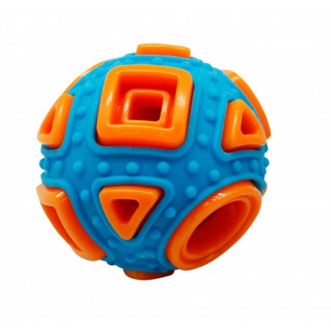 Jouet pour chien balle bicolore avec grelot TPR Bell