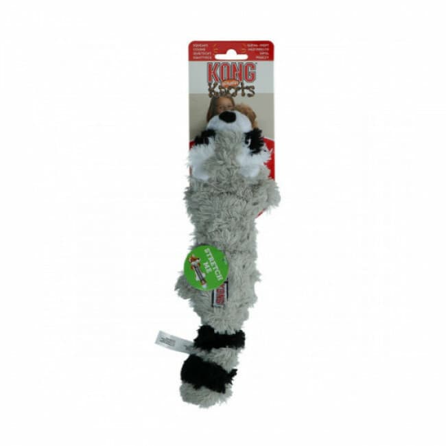 Peluche raton laveur rembourrage corde KONG Scrunch Knots pour chien