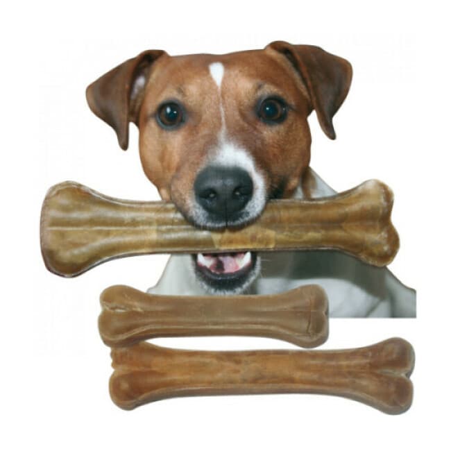 Os de peau pressé pour chien Bubimex