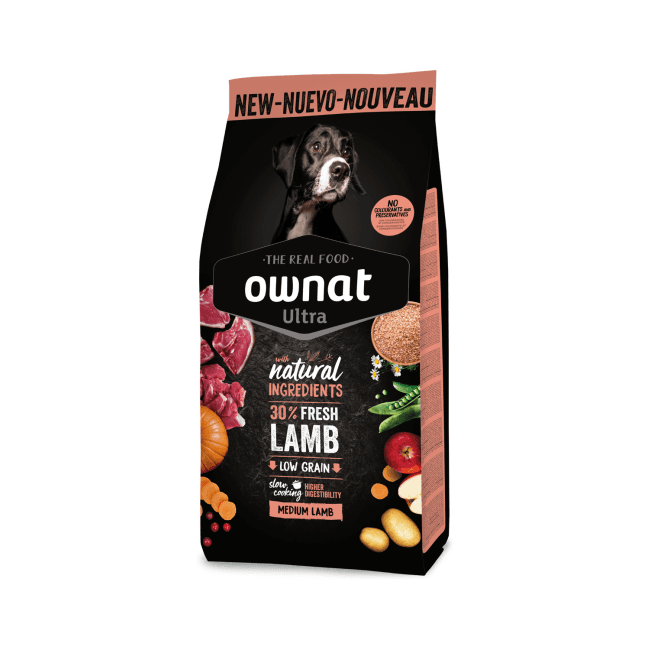 Ownat Ultra Medium Lamb Low Grain à l'agneau