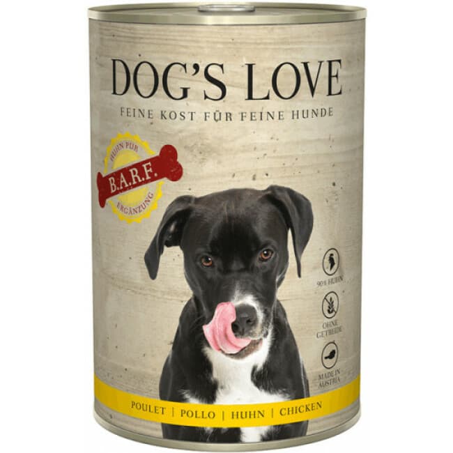 Pâtée barf Dog's Love 100% viande pour chien