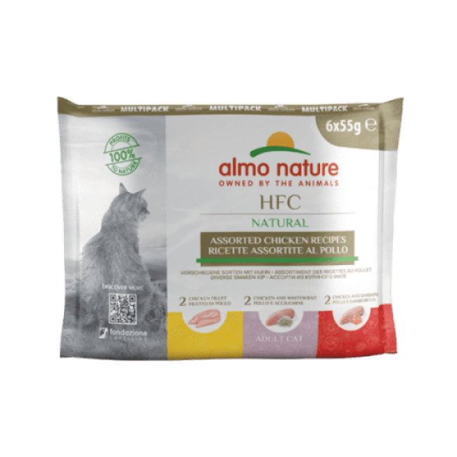 Pâtée pour chat Almo Nature HFC Jelly - Lot de 6 sachets en gelée x 55 g