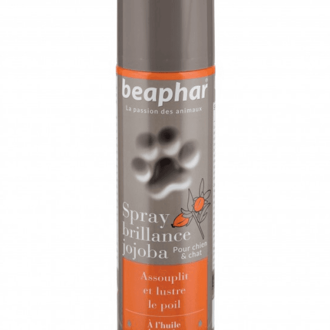 Spray lustreur brillance au jojoba Beaphar pour chien et chat