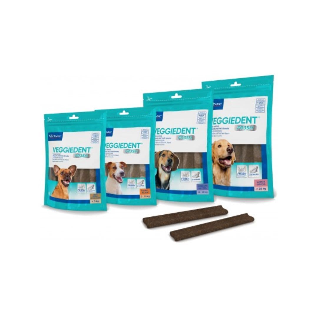 VeggieDent Fresh Virbac : Lamelles dentaires anti-plaque