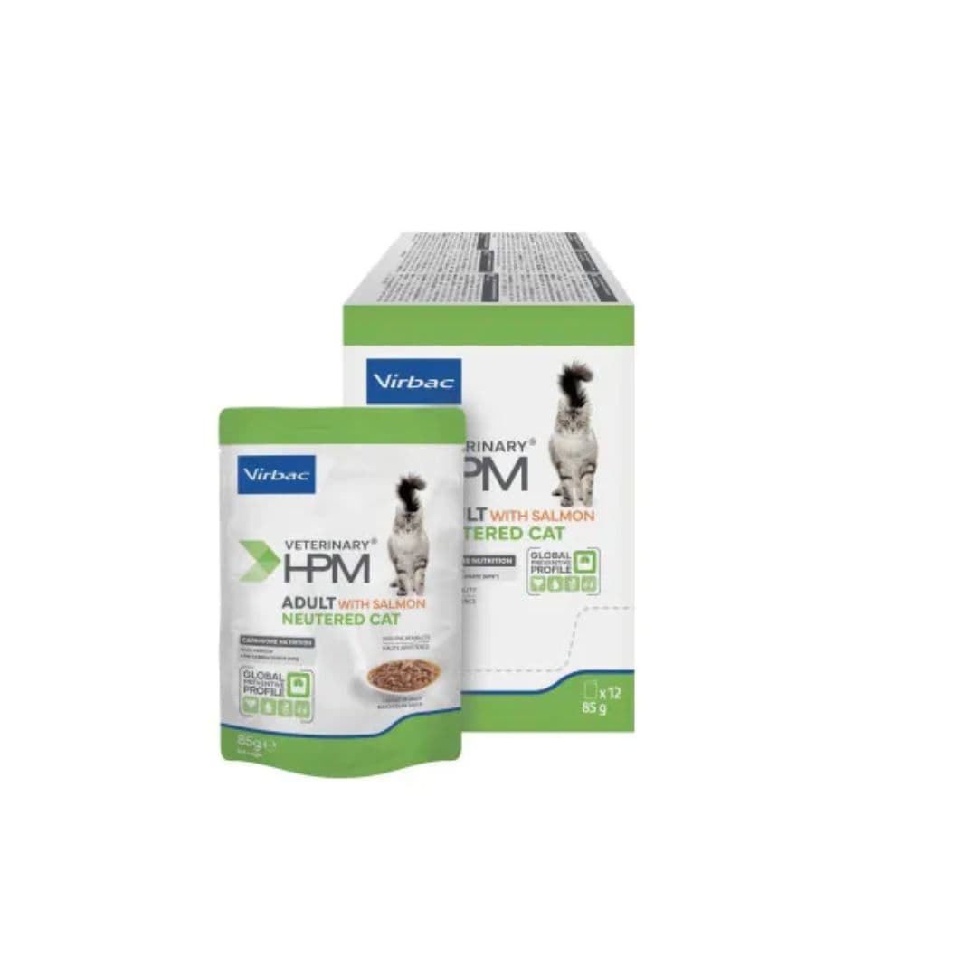 Virbac HPM Neutered Adult Cat Saumon - Bouchées en sauce